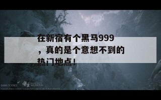 在新宿有个黑马999，真的是个意想不到的热门地点！