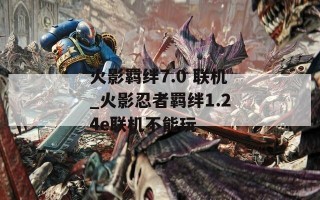 火影羁绊7.0 联机_火影忍者羁绊1.24e联机不能玩