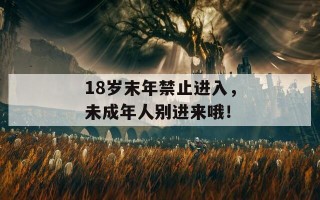 18岁末年禁止进入，未成年人别进来哦！