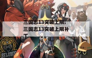 三国志13突破上限;三国志13突破上限补丁