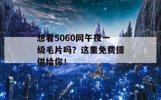 想看5060网午夜一级毛片吗？这里免费提供给你！