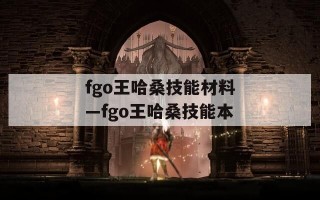 fgo王哈桑技能材料—fgo王哈桑技能本