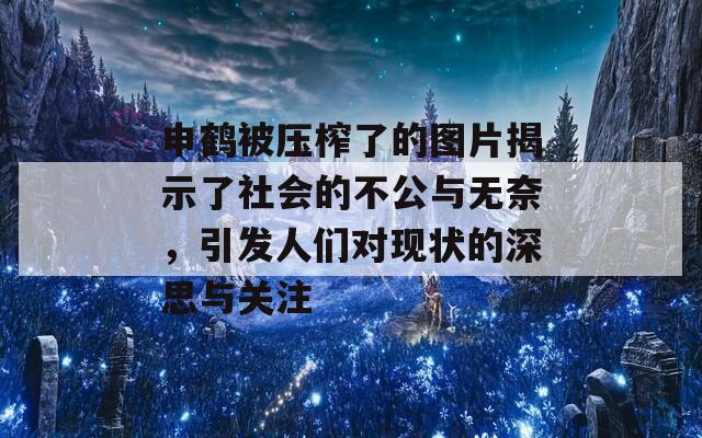 申鹤被压榨了的图片揭示了社会的不公与无奈，引发人们对现状的深思与关注-第1张图片-一粒游戏网