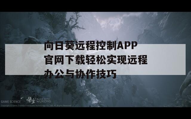 向日葵远程控制APP官网下载轻松实现远程办公与协作技巧-第1张图片-一粒游戏网