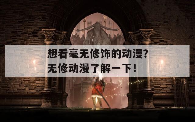 想看毫无修饰的动漫？无修动漫了解一下！-第1张图片-一粒游戏网